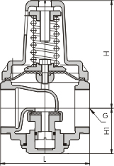 YZ11X支管減壓閥結構圖