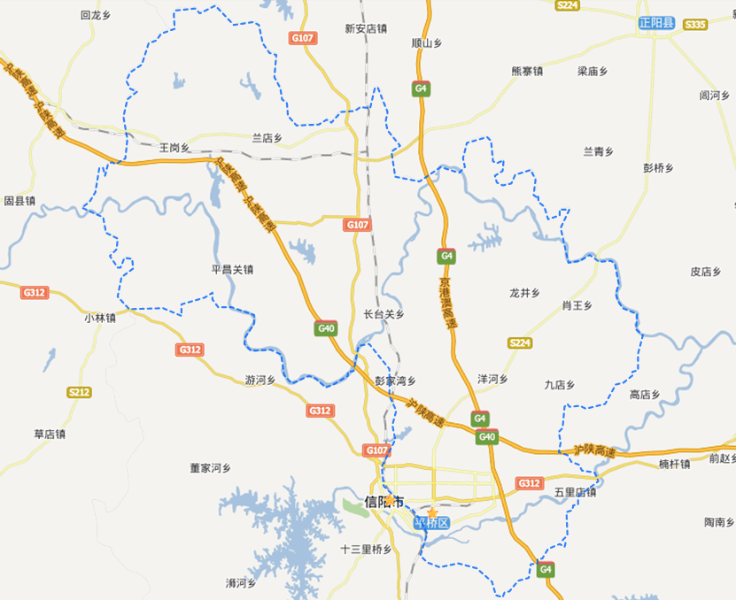 信阳市平桥区行政地图