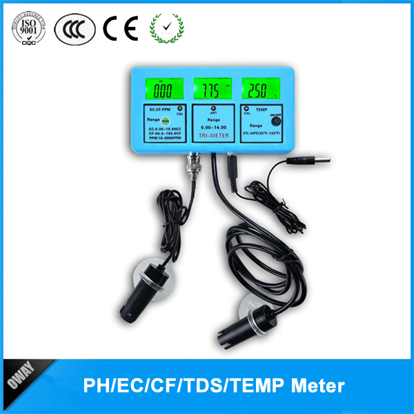 Picture of Digital multi-parameter PH/TEMP/EC/CF/TDS water quality monitor OW-117