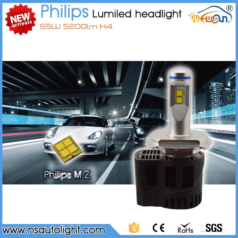 Newsun NEW products 55W 5200LM led car P6 LED headlights nichia h4