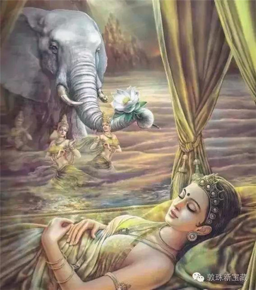 佛陀的母亲摩耶夫人梦见白象而受孕