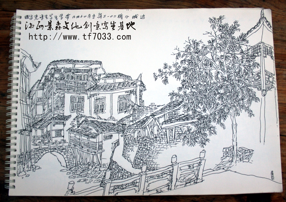 李鸿光老师写生边城(茶洞),德夯