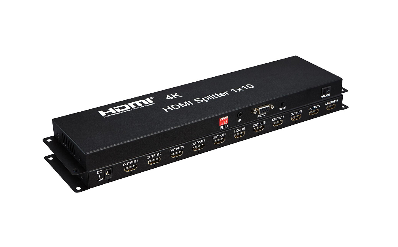 同步分配到10台支持高清信号的显示器,dlp投影机 ,lcd高清显示拼接屏