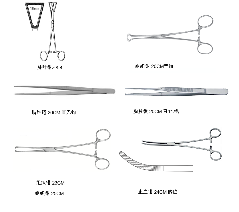 开胸手术器械图谱图片